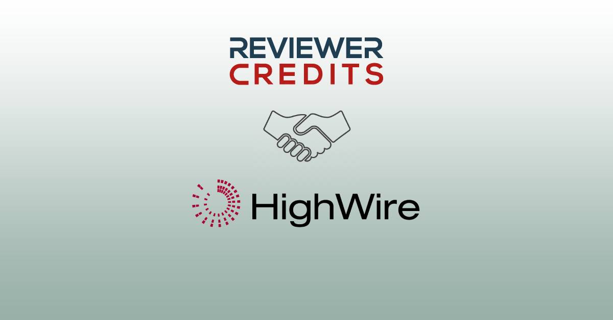 Reviewer Credits and HighWire Press Forge New Partnership to Enhance Peer Review Integration